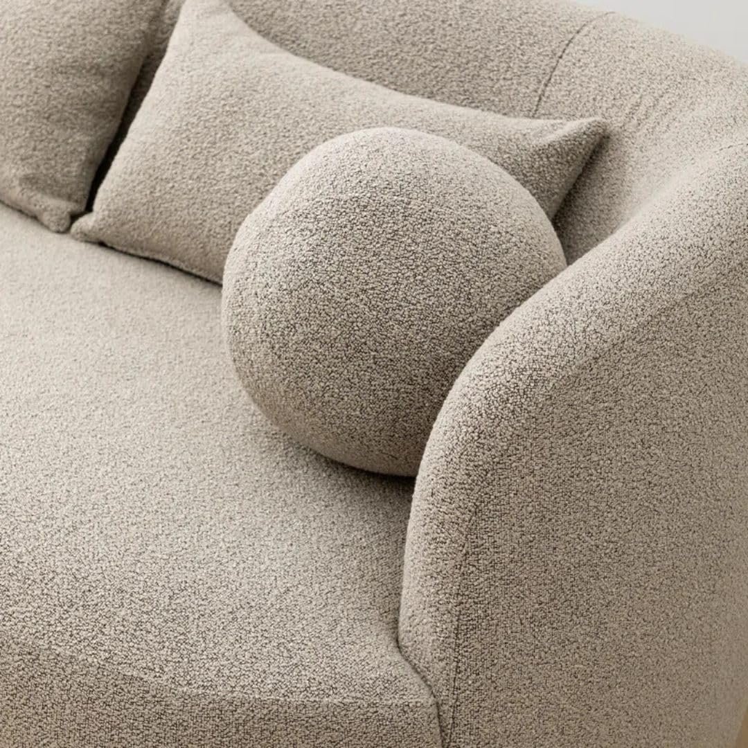 Comfynest Official Brinae‑Style 68″ Bouclé Loveseat Sofa – Compact Two‑Seater with Plush Cushions & Toss Pillows, Modern Living Room Design (Beige) - Image 32