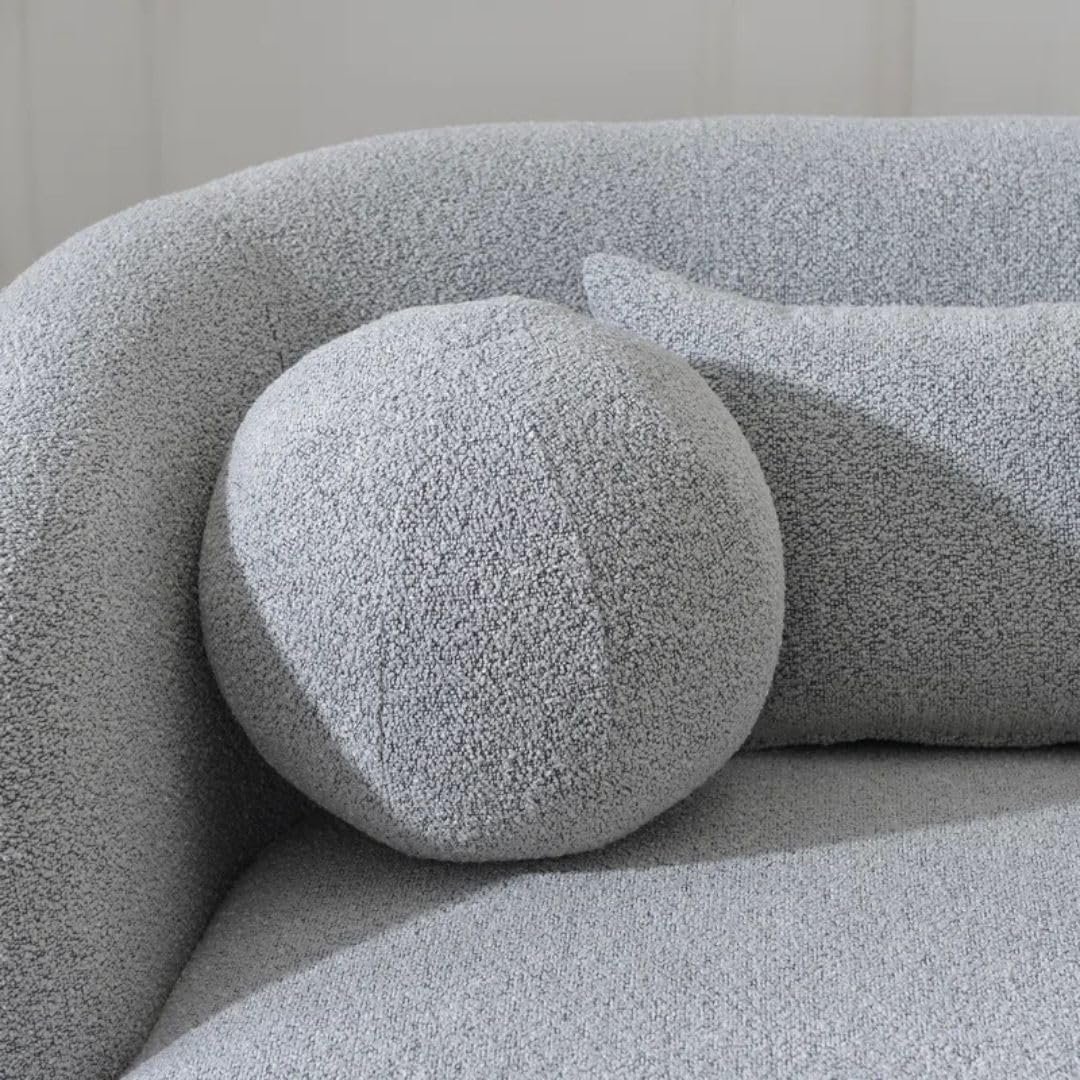 Comfynest Official Brinae‑Style 68″ Bouclé Loveseat Sofa – Compact Two‑Seater with Plush Cushions & Toss Pillows, Modern Living Room Design (Beige) - Image 39