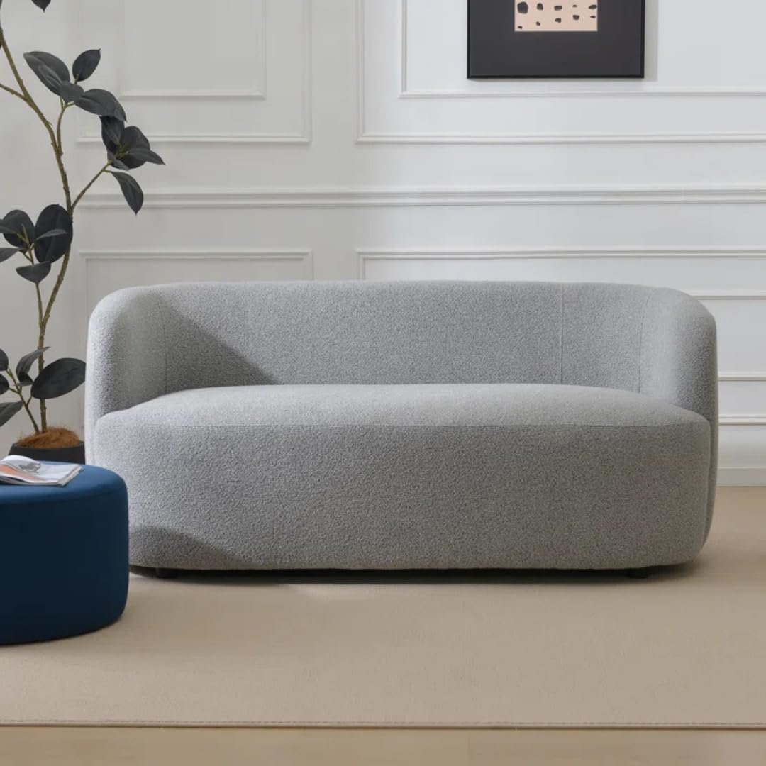 Comfynest Official Brinae‑Style 68″ Bouclé Loveseat Sofa – Compact Two‑Seater with Plush Cushions & Toss Pillows, Modern Living Room Design (Beige) - Image 42