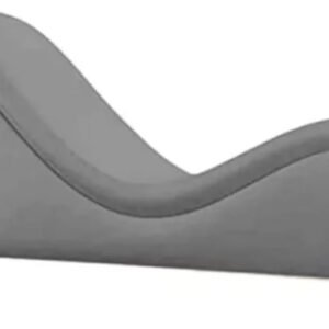 Comfynest Leather S-Shaped Sofa Chaise - Brown | Faux Leather Loveseat, Space-Saving Modern Design | Comfortable & Sturdy | No Assembly Required (Grey)