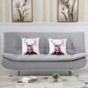 Fabric Multifunction Folding Foam Sofa Bed Set Living Room (Grey)