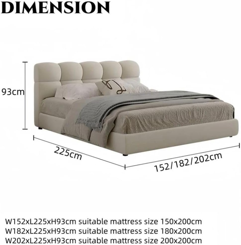 Comfynest Modern Velvet Platform Bed Frame – King/Queen (with or without Mattress) (W200xL200 cm (with mattress)) - Image 2