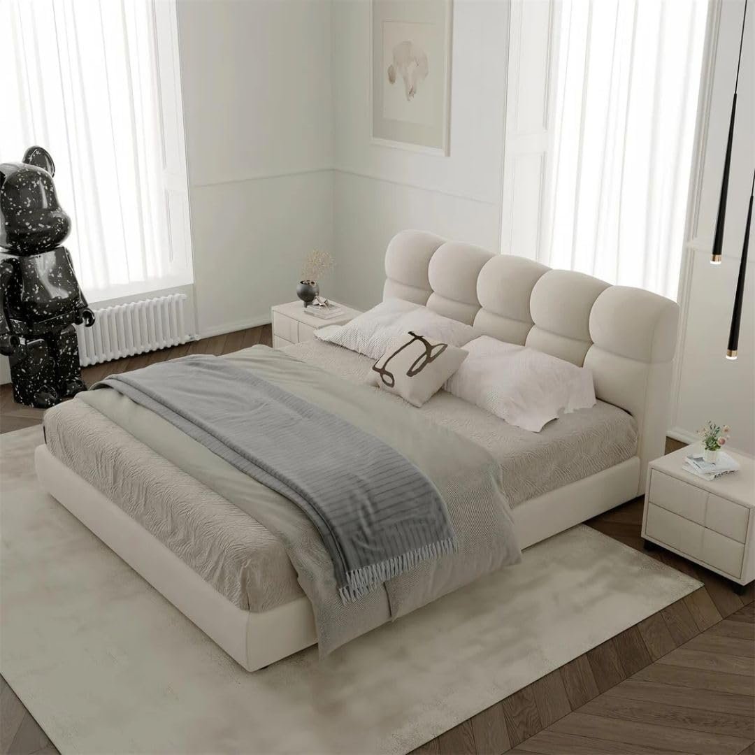 Comfynest Modern Velvet Platform Bed Frame – King/Queen (with or without Mattress) (W200xL200 cm (with mattress)) - Image 4