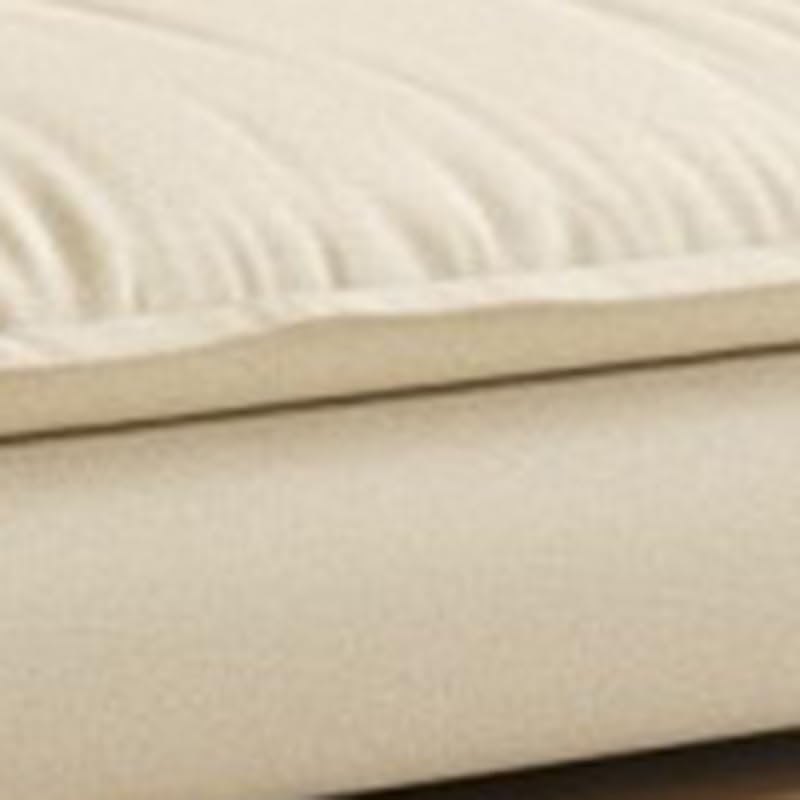 Comfynest Modern Off-White Upholstered Sofa With Beige Cushions And Stain Resistant Fabric Design Cotton Seat Filling, 209.55 X 100.33 X 85.09 Cm Off-White - Image 5