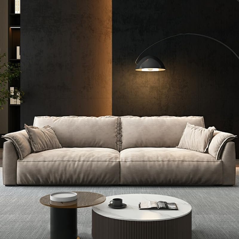 Comfynest Modern Grey Fabric Sofa With Scratch Resistant Upholstery And Pillow Top Arm Sponge Seat Filling, 299.72 X 99.06 X 85.09 Cm Grey - Image 2