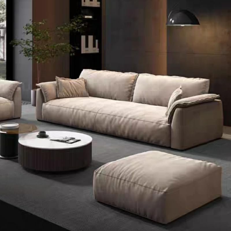 Comfynest Modern Grey Fabric Sofa With Scratch Resistant Upholstery And Pillow Top Arm Sponge Seat Filling, 299.72 X 99.06 X 85.09 Cm Grey - Image 3