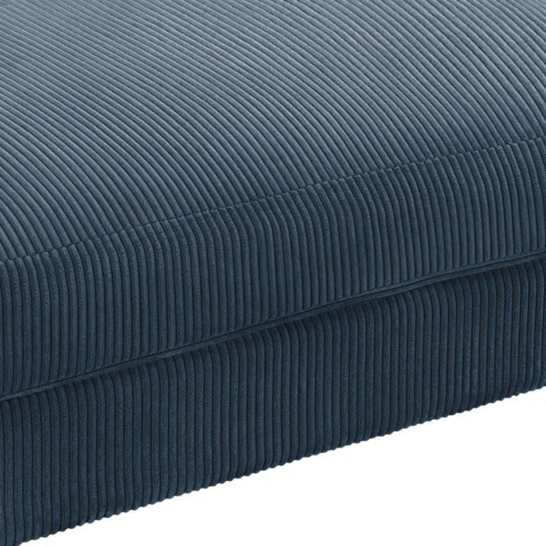 Comfynest Modern Corduroy Ottoman – Stylish Foam-Filled Footrest, Solid Wood Frame (Orange) - Image 17