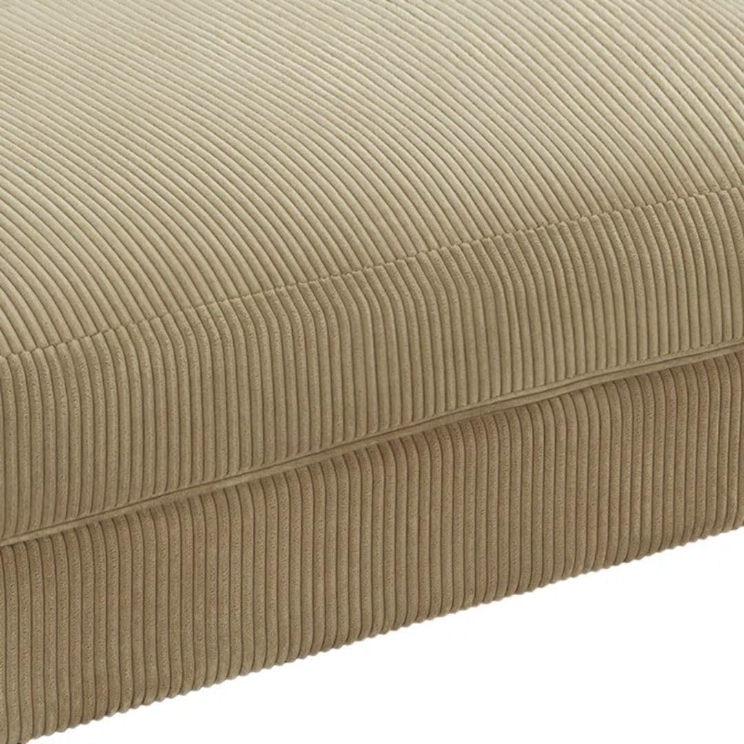 Comfynest Modern Corduroy Ottoman – Stylish Foam-Filled Footrest, Solid Wood Frame (Orange) - Image 35