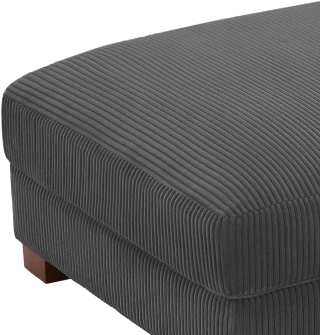 Comfynest Modern Corduroy Ottoman – Stylish Foam-Filled Footrest, Solid Wood Frame (Orange) - Image 55