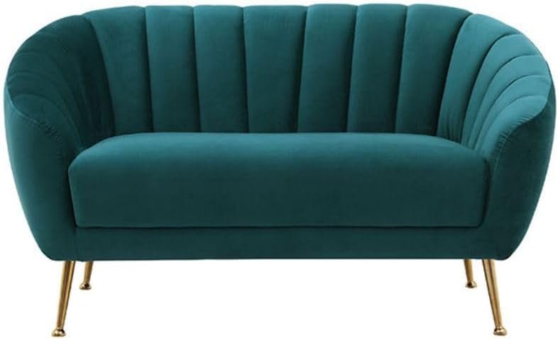 Comfynest Velvet Chesterfield Curved Two-Seat Sofa – Eucalyptus Solid Frame, Tufted Design, Multiple Use Rooms - Image 3