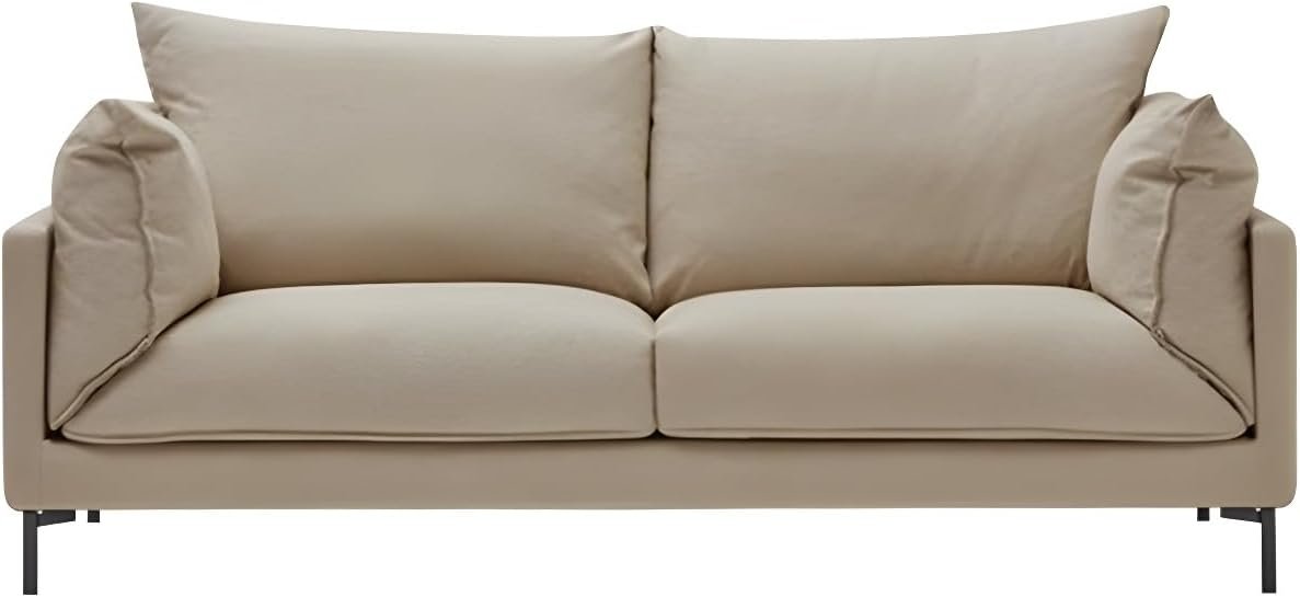 Comfynest Modern Living Room Fabric Sofa Recessed Arm Loveseat With Black Legs 160 X 88 X 88 Cm Dark Gray FOS-COM-10378 - Image 3