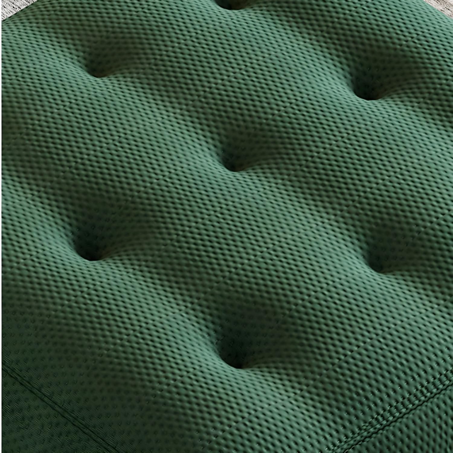 Comfynest Modern Green Pine Wood Sofa Fra_Am Material With Tight Back & Black Legs Latex Seat Filling, 185.42 X 93.98 X 71.12 Cm Green - Image 5