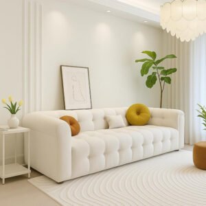 Poppins HOME Family Luxury Living Room Sofa – European Modern Plush Reclining Corner Lounger (2 SEATER)