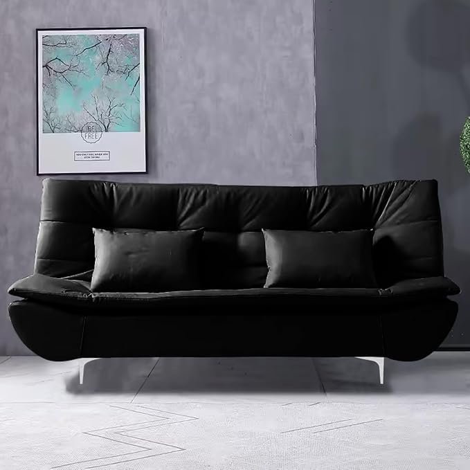 Poppins HOME Fabric 3 Seater Aspen Recliner Couch Wooden Frame Sofa Cum Bed Living Room & Office-Brown (Brown, Valvet Fabric) - Image 7