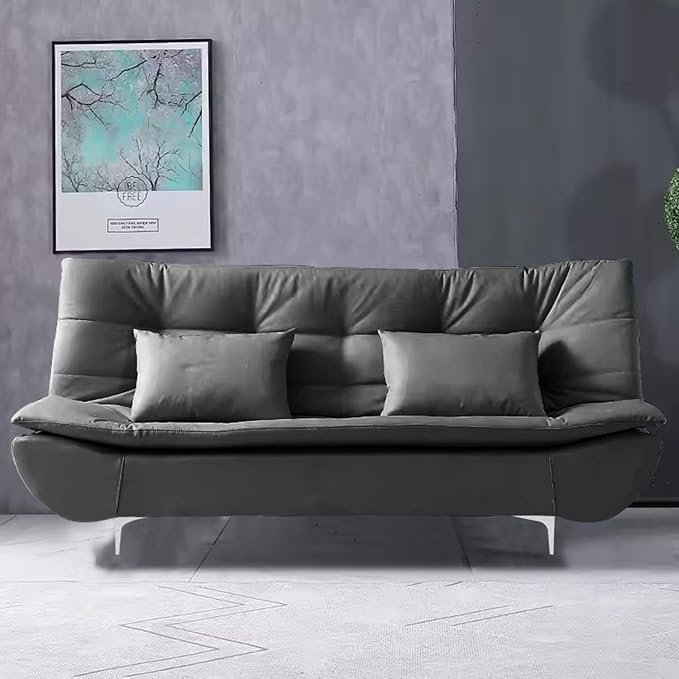 Poppins HOME Fabric 3 Seater Aspen Recliner Couch Wooden Frame Sofa Cum Bed Living Room & Office-Brown (Brown, Valvet Fabric) - Image 16