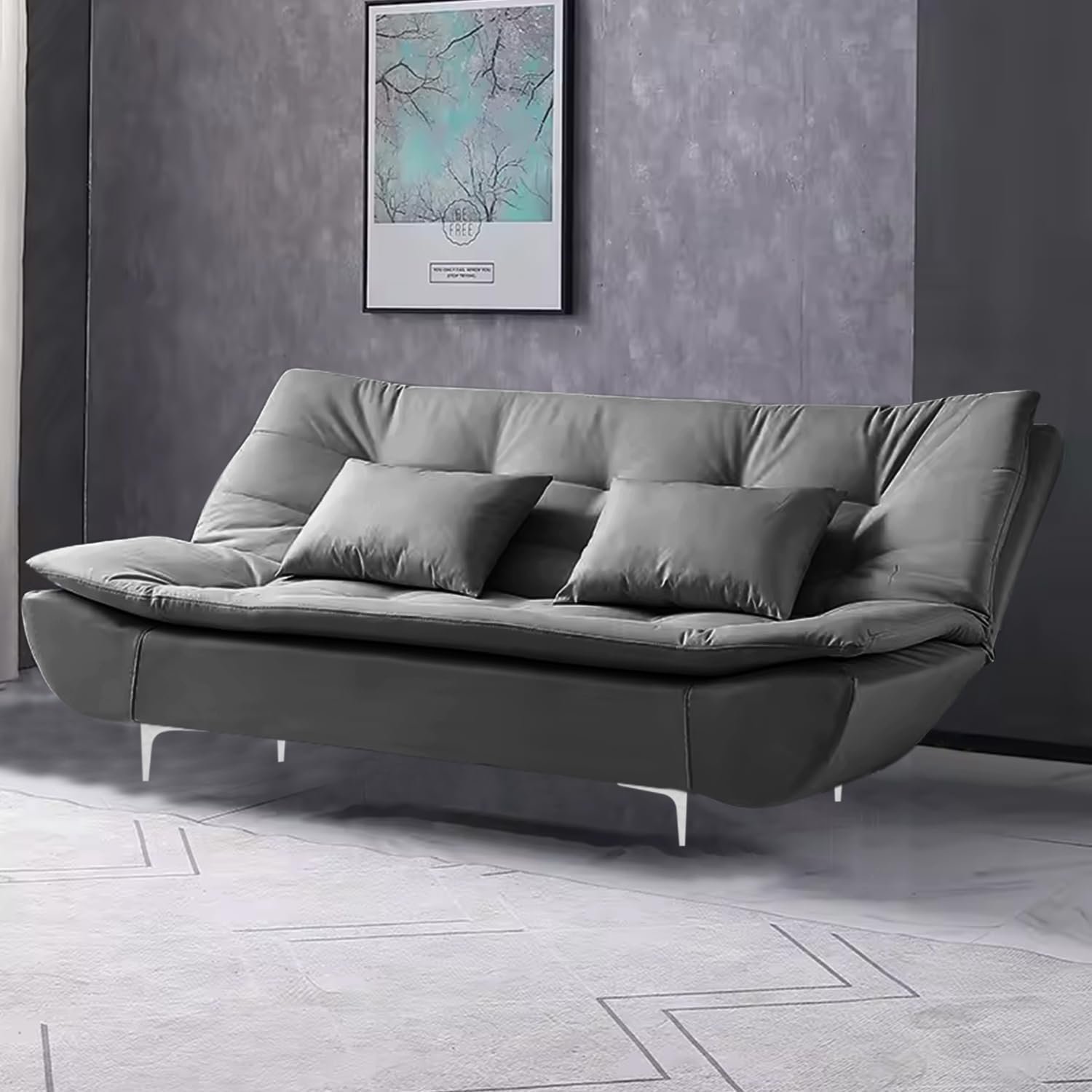 Poppins HOME Fabric 3 Seater Aspen Recliner Couch Wooden Frame Sofa Cum Bed Living Room & Office-Brown (Brown, Valvet Fabric) - Image 19