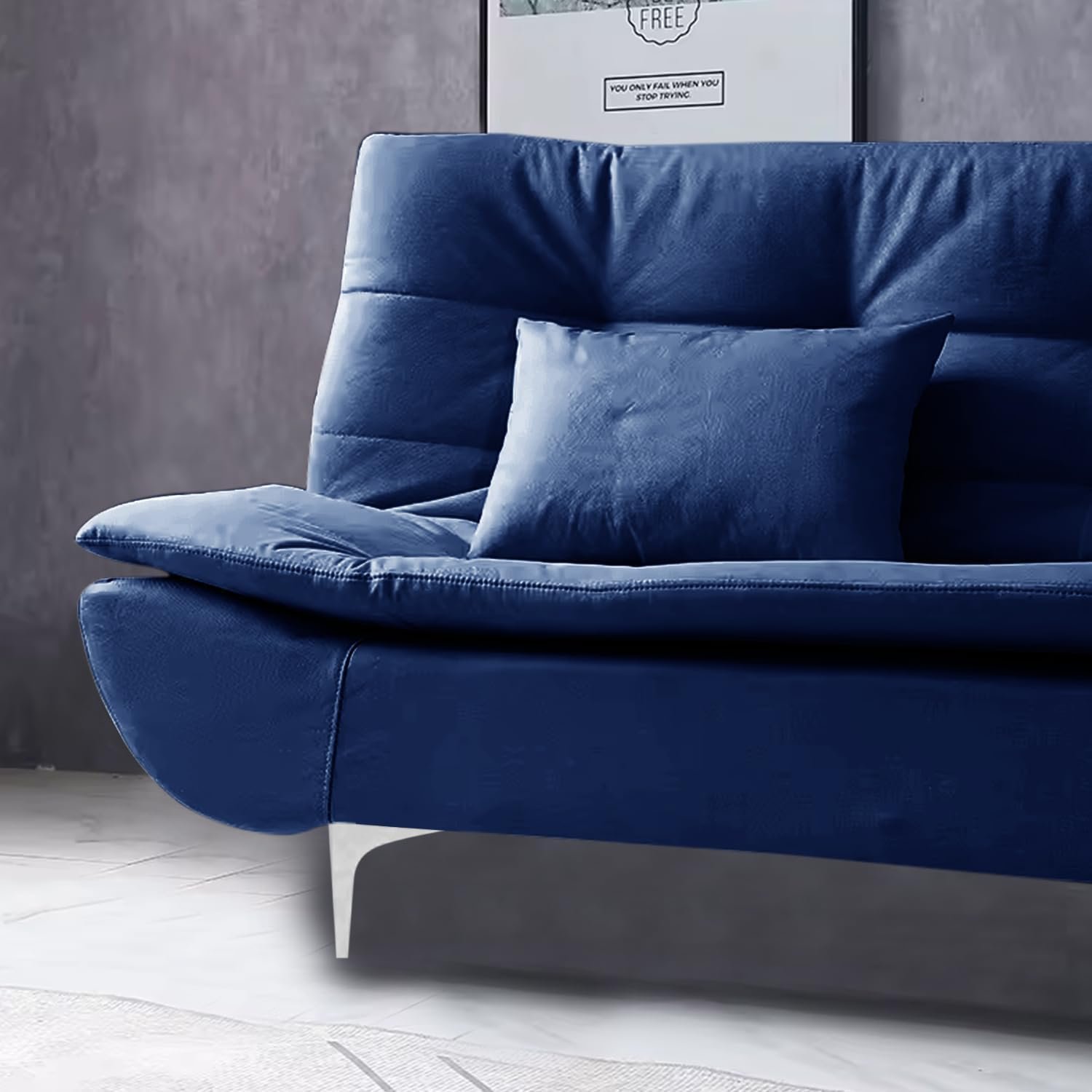 Poppins HOME Fabric 3 Seater Aspen Recliner Couch Wooden Frame Sofa Cum Bed Living Room & Office-Brown (Brown, Valvet Fabric) - Image 46