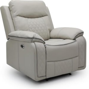 Multi Home Furniture Electric Recliner Chair – Beige Single Sofa with Massage Modes, Swivel Rocker, USB Charging – Comfortable Recliner Sofa Chair for Living Room, Armchair, Lazy Boy Chair Relaxing