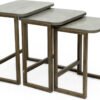 Multi Home Furniture Elegant Nesting MH-NT116-Anthracite table Set of 3 – Modern Space-Saving Design for and Office (Anthracite)