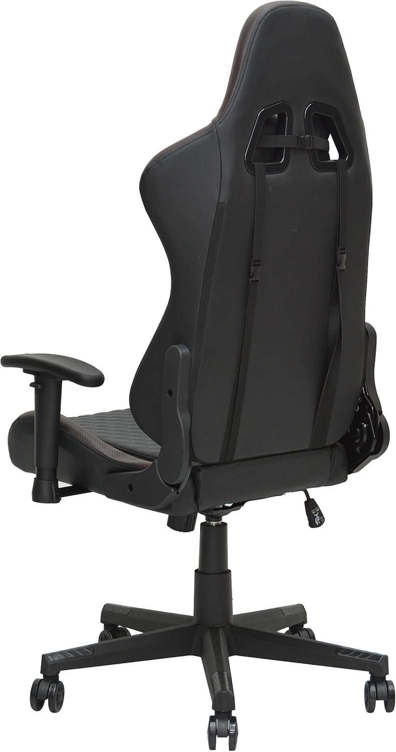 Multi Home Furniture Black & Brown Gaming Chair | Ergonomic Chair High Recliner Chair with Adjustable Headrest & Footrest | Gaming Chair with Lumbar Support & Back Support | PU Leather Swivel Chair - Image 7