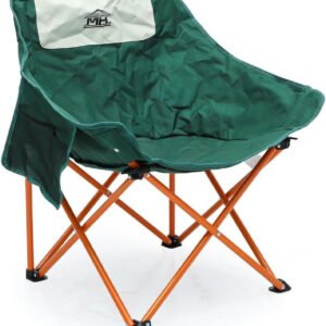 Multi Home Furniture Green Camping Chair – Foldable Chair with Side Pocket | Lightweight Folding Chair for Adults & Kids, Portable Chair & Beach Chair for Picnic, Balcony Chair & Camping Essentials