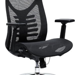 Multi Home Furniture Black Mesh Office Chair – Ergonomic Chair with 3D Adjustable Armrests, Lumbar Support, Recline & Height Adjustment, Gaming Chair, Swivel Desk Chair, Computer Chair for Home, Study