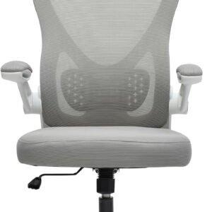 Multi Home Furniture Ergonomic Office Desk Computer Chair High Back Breathable Mesh With HEADREST Wheels And Adjustable Armrests MH-6037-GREY