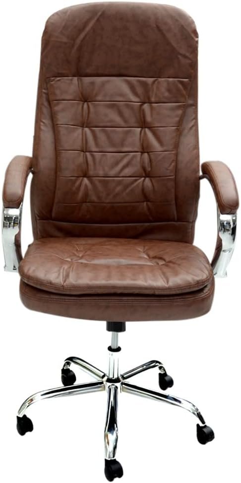 Multi Home Furniture Brown Faux Leather Office Chair – Ergonomic Chair with Adjustable Height, Padded Armrests, High Back Lumbar Support | Gaming Chair | Swivel Desk Chair | Computer Chair for Home - Image 5