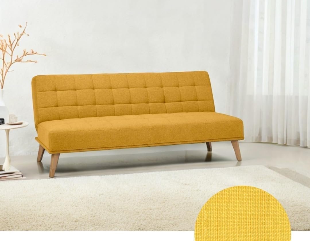 Poppins HOME Reclining Sofa Bed – Adjustable 105°–180° | Convertible Sofa to Bed | Fabric Padded Futon for Living Room, Guest Room, Office | Modern Aqua Blue (Black) - Image 20