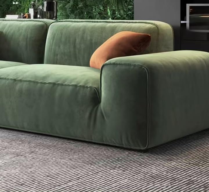 Poppins HOME New Modern Green Velvet Fabric Modular Sofa - Image 2