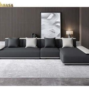 Poppins HOME Modern Leather Sofa Set (ORANGE, 1+3+CHAISE LOUNGE)