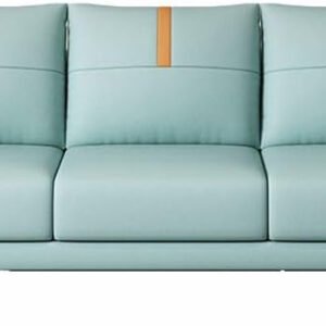 Poppins HOME Modern Sofa with Orange Pipinger (Blue, 3 Seater)