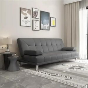 Poppins HOME Unique Sofa Bed 2 Seater Multifunction Modern Design For Your Living Room (Grey)