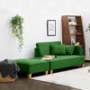 Karnak Simple Leisure Sofa Light and Convertible Sofa for Living Room Apartment Elegant and Ergonomic Fabric Sofa (Green)