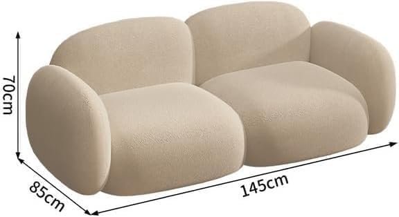 Karnak Modern Minimalist Living Room Sofa Cream, Straight Line Design for Small Apartment 3+2+1 Seater - Image 7