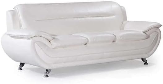 Karnak Full Leather Air 321 Sofa Set – 3-Piece Reclining Leather Sofa Set in Brown (WHITE, 3 SEATER) - Image 7