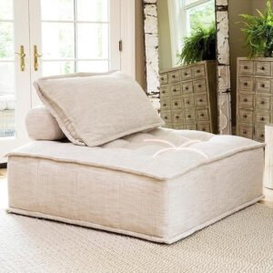 Karnak Modern Simple Sofa Fabric Square Lazy Sofa Single Sofa Sofa Shair Leisure Chair Suitable for Living Room, Bedroom, Balcony