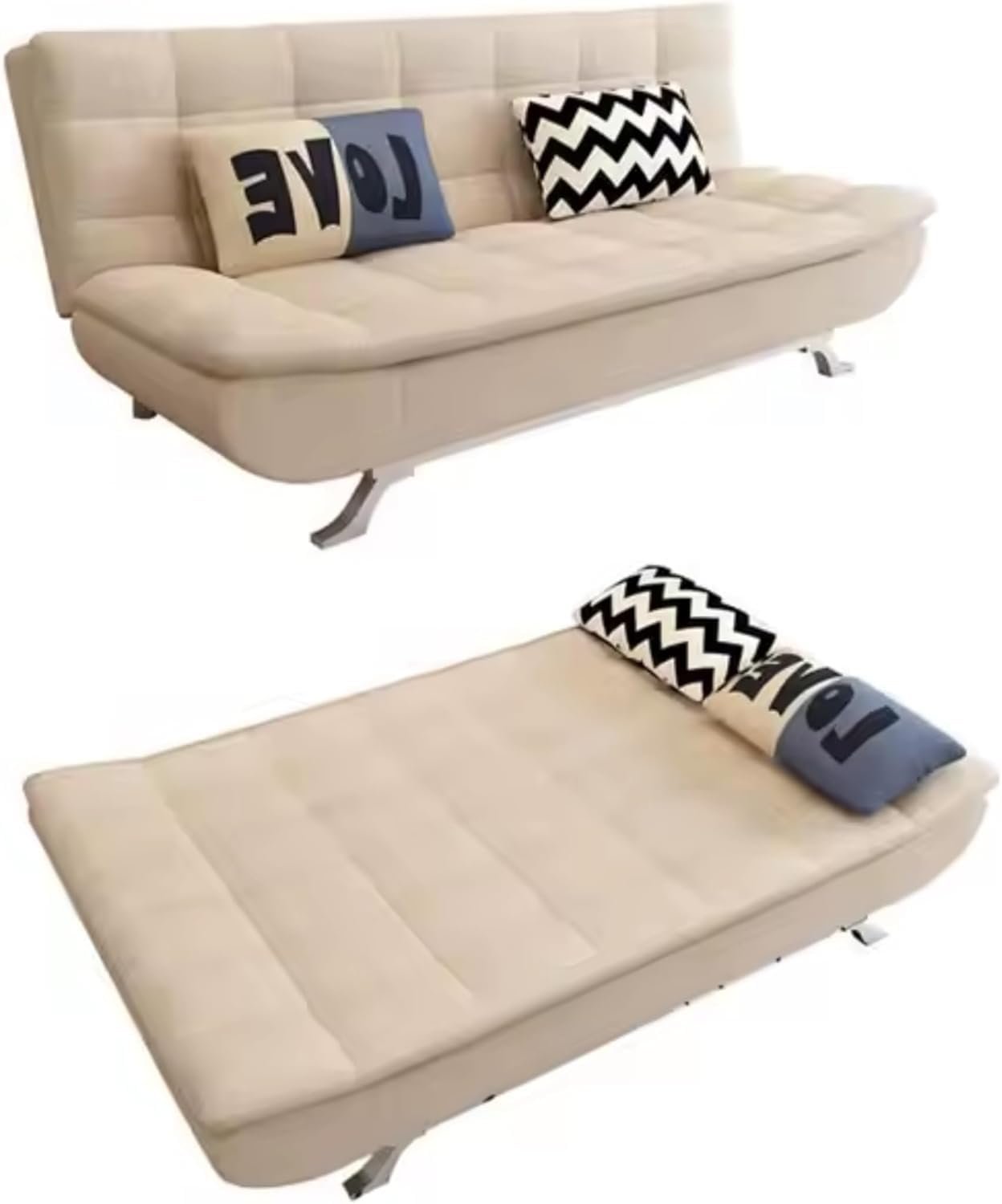 Karnak Convertible Sofa Bed - Foldable | Adjustable | and Contemporary Sofa | Modern Sleeper for Living Room (Grey) | Modern Sofa | Couch | Living - Image 2