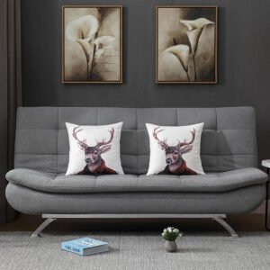 Karnak Fabric Multifunction Folding Foam Sofa Bed Set Living Room (Grey) | Modern Sofa | Couch | Living Room Furniture | Sectional Sofa | Upholstered