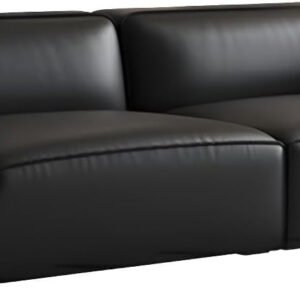 Karnak Modern Black Sofa With Nappa Upholstery And Stain-Resistant Feature Latex & Sponge Seat Filling | 259.08 X 96.52 X 76.2 Cm Black | Modern Sofa