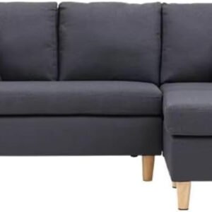 Karnak Modern Foldable Futon Sofa Bed Convertible 2 3 Seat Corner Couch Sofa Chair Bed Set and Stool For Living Room (Ink Gray) | Modern Sofa | Living