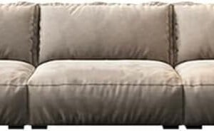 Karnak Modern Grey Fabric Sofa With Scratch Resistant Upholstery And Pillow Top Arm Latex Seat Filling | 340.36 X 99.06 X 83.82 Cm Grey | Modern Sofa