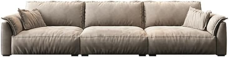 Karnak Modern Grey Fabric Sofa With Scratch Resistant Upholstery And Pillow Top Arm Latex Seat Filling | 340.36 X 99.06 X 83.82 Cm Grey | Modern Sofa