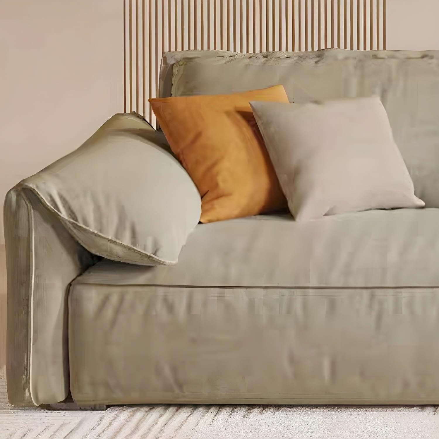 Karnak Modern Brown Anti Cat Scratch Fabric Sofa With Pillow Top Arm And Stain Resistant Feature Latex Seat Filling | 340.36 X 99.06 X 78.74 Cm + 83. - Image 7