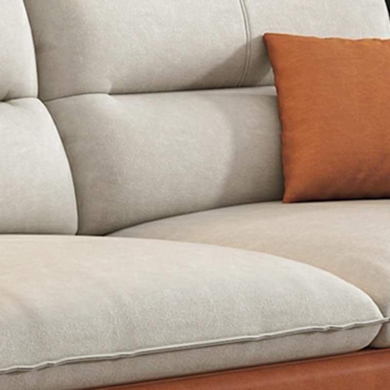 Karnak Modern Orange Sofa With Beige Tech Cloth Upholstery | Stain Resistant & Durable Wood Frame | Latex Seat Filling | 109.22X73.66X88.9CM | Moder - Image 6