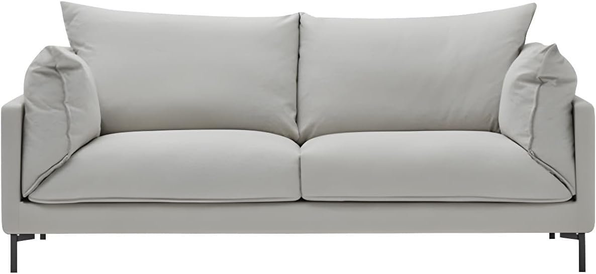 Karnak Modern Living Room Fabric Sofa Recessed Arm Loveseat With Black Legs 160 X 88 X 88 Cm Dark Gray FOS-COM-10378 | Modern Sofa | Couch | Living Ro - Image 4