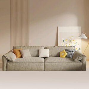 Karnak Modern Brown Anti Cat Scratch Fabric Sofa With Pillow Top Arm And Stain Resistant Feature Sponge Seat Filling | 340.36 X 99.06 X 80.01 Cm Brow