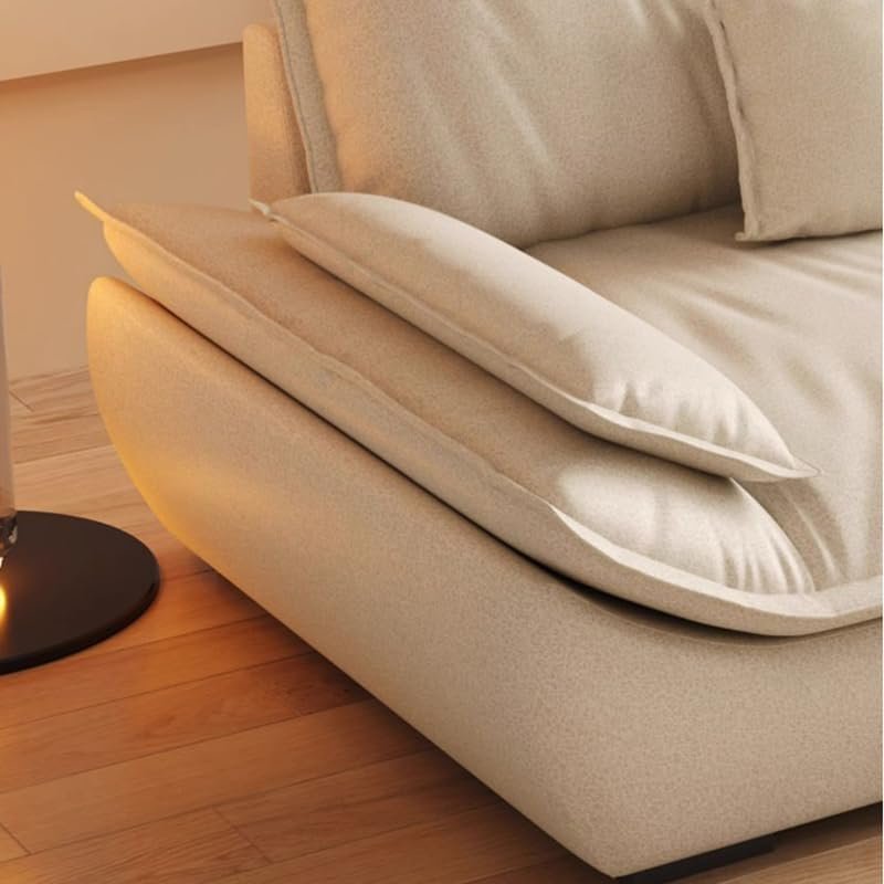 Karnak Modern Off-White Upholstered Sofa With Beige Cushions And Stain Resistant Fabric Design Cotton Seat Filling | 320.04 X 99.06 X 85.09 Cm Off-Wh - Image 7