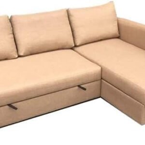 Karnak Convertible Sofa Couch Cum Bed L-Shape Corner Sofa Couch Plus Diwan Bed with Storage Box & Cushion for Living Room, Home, Office, Apartment, Studio Room Size 215x150x75 Centimeters KSB221