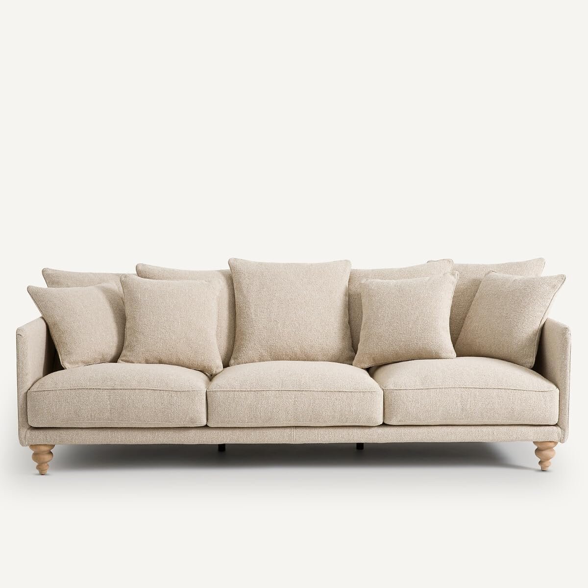 Karnak Chiara 3-Seater Boucle Sofa Couch Couch For Living Room and Office Furniture– Beige - Image 2